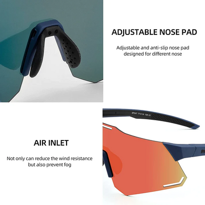 ROCKBROS SP247 Polarized Cycling Glasses TR90 Frames - BLUE