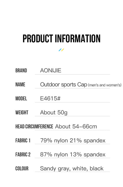 AONIJIE E4615 Outdoor Sports Cap [Unisex] - GRAY