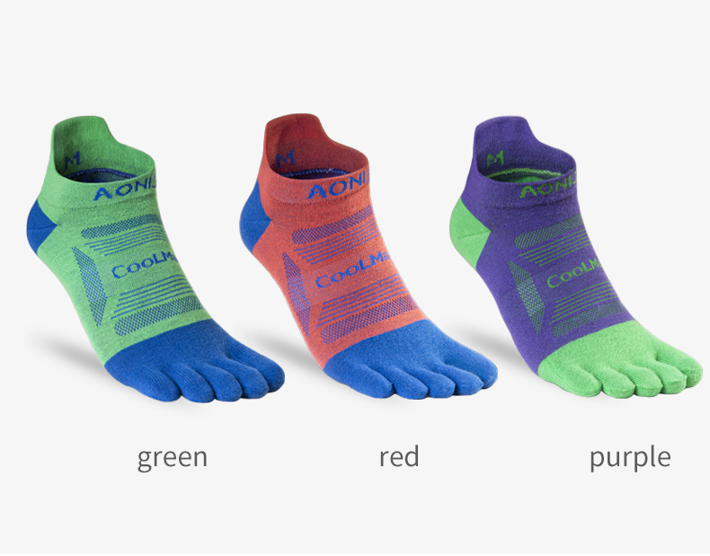 AONIJIE E4837 Low-Cut Running Toe Socks [3 pairs] - MEDIUM
