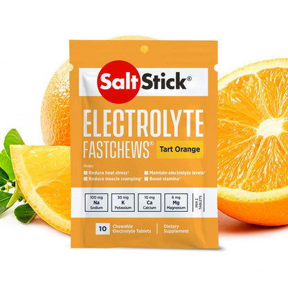 SaltStick Electrolyte Fastchews [Tart Orange] - Packet of 10tablets
