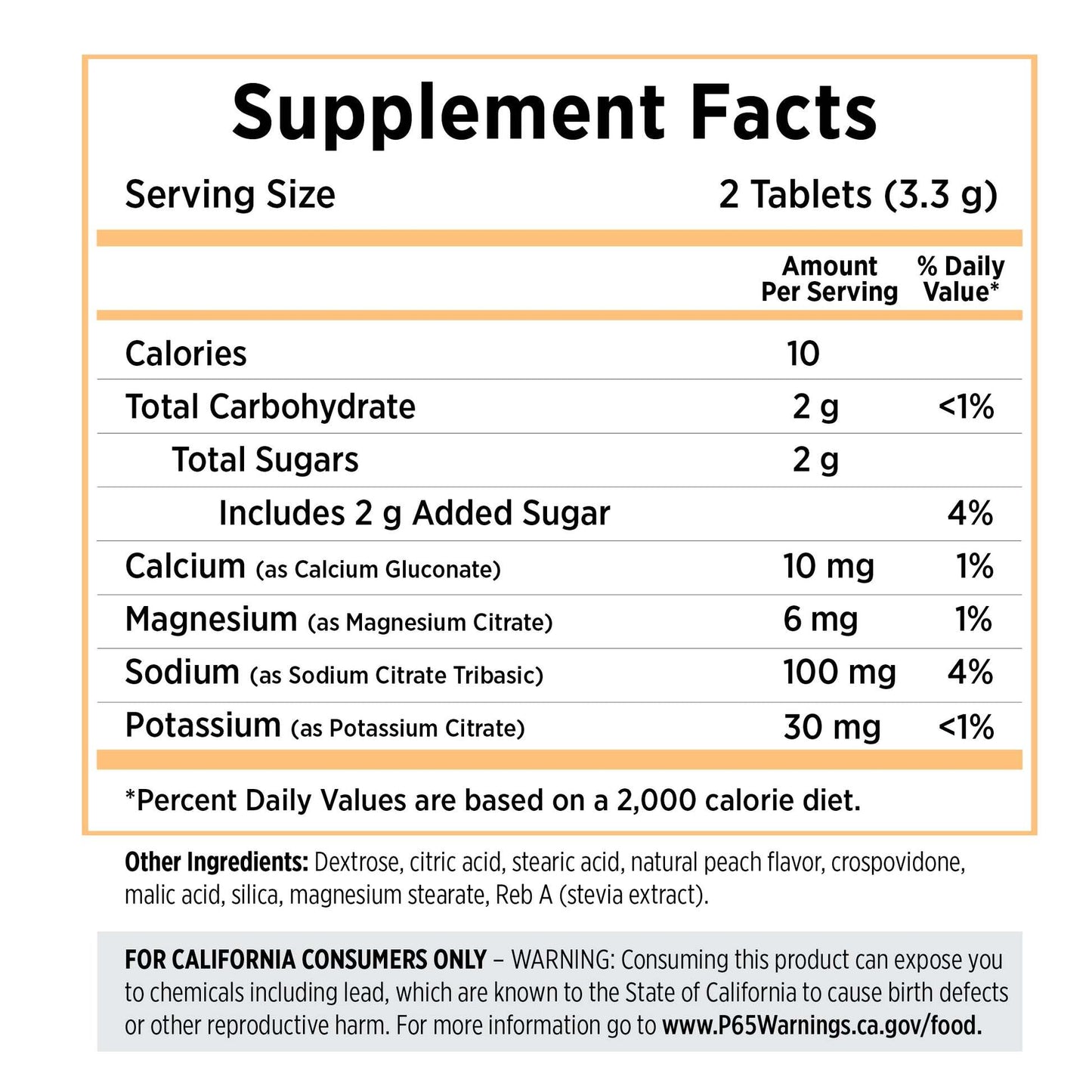 Saltstick Electrolyte Fastchews [Peach] - Bottle 60CT