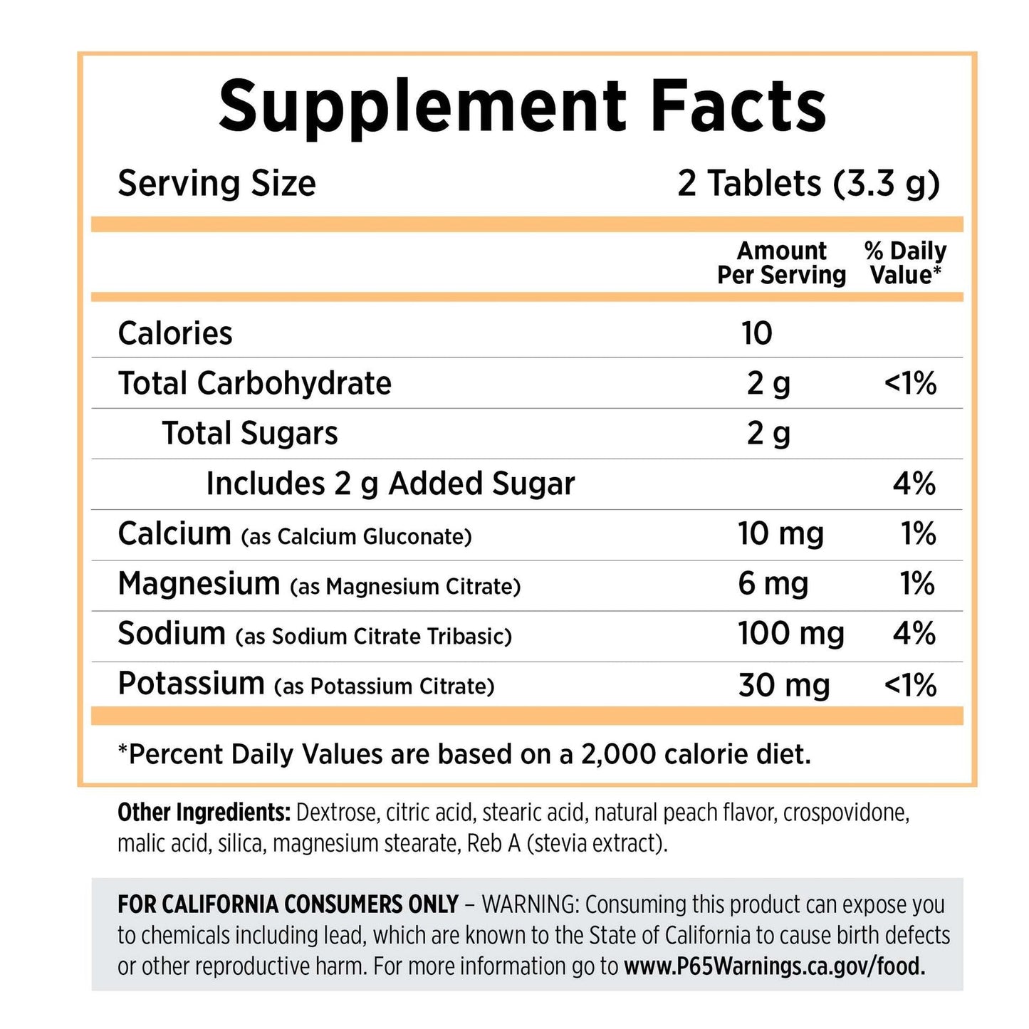 FastChews in Peach - Packet SaltStick Electrolyte 10tablets