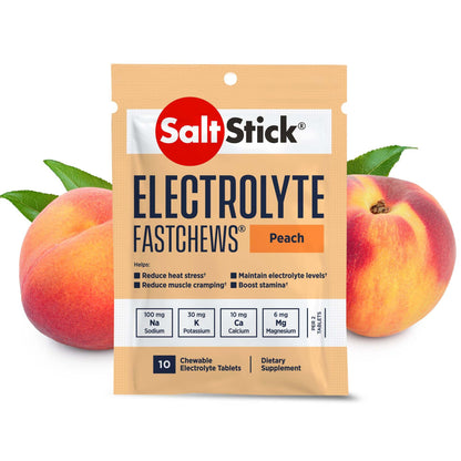 SaltStick Electrolyte FastChews [Peach] - Packet of 10Tablets