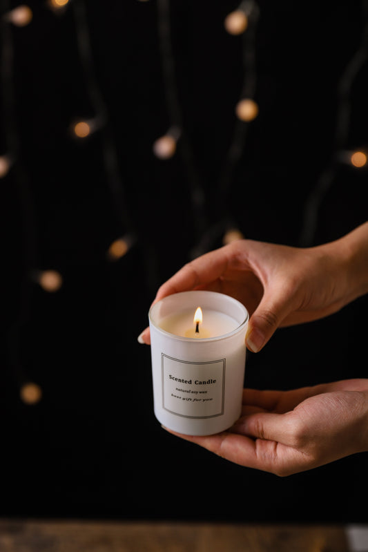 Amber & Moss Soy Wax SCENTED CANDLE + REED DIFFUSER w/ Gift Set