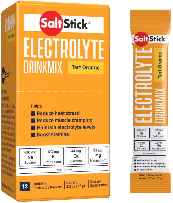SaltStick Electrolyte DrinkMix (Tart Orange) - 40 Servings Tub