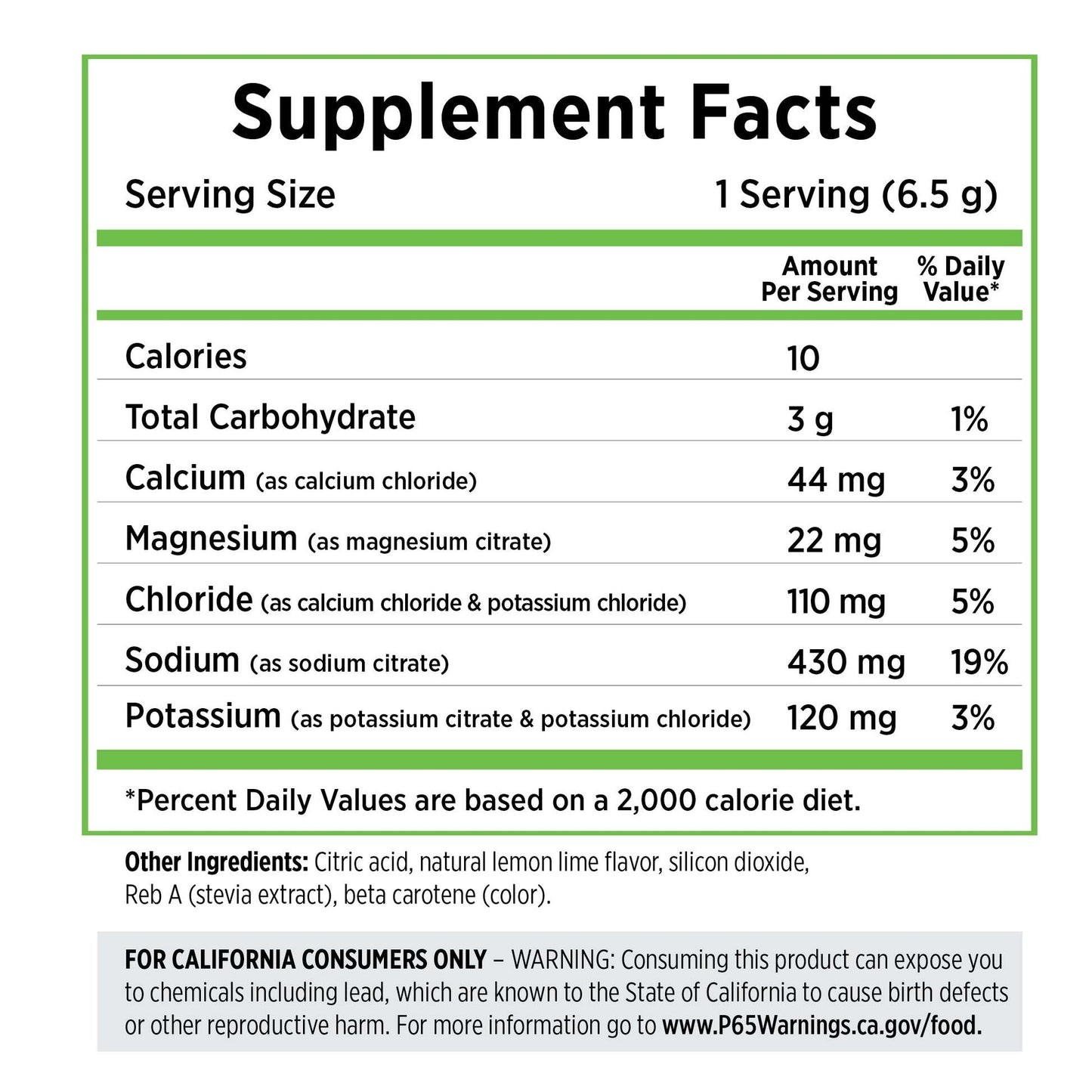 SaltStick Electrolyte DrinkMix (Lemon Lime) - 40 Servings Tub