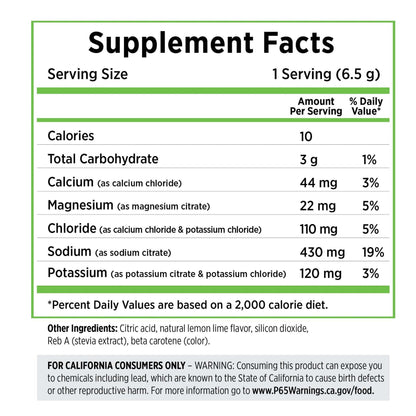 SaltStick Electrolyte DrinkMix - Lemon Lime - 40 Servings Tub