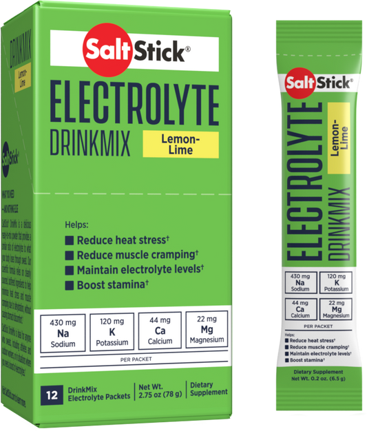 SaltStick Electrolyte DrinkMix - Lemon Lime Single-Serve Stick Pack