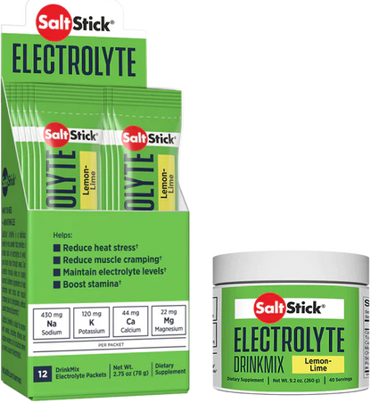 SaltStick Electrolyte DrinkMix (Lemon Lime) - Single Serve Stick Pack