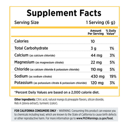 SaltStick Electrolyte DrinkMix (Tropical Mango) - 40 Servings Tub