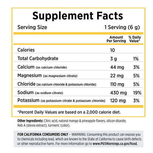 Saltstick Electrolyte DrinkMix - Tropical Mango - Single Serve Stick Pack