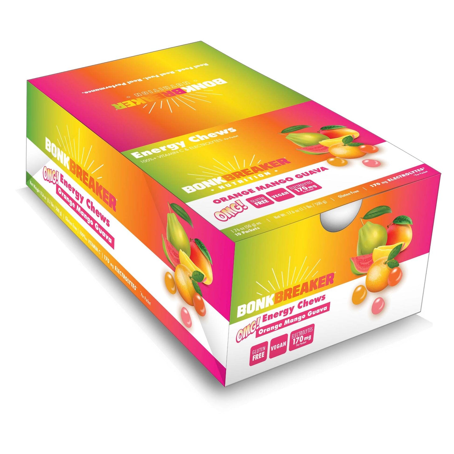 BonkBreaker OMG Energy Chews [Orange, Mango, and Guava] - 1 PACK