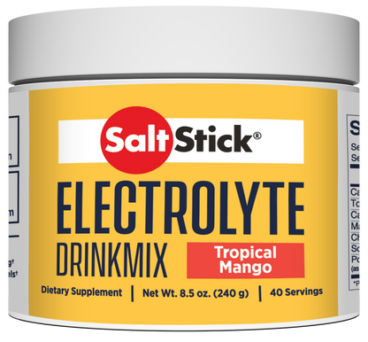 SaltStick Electrolyte DrinkMix - Tropical Mango - 40 Servings Tub