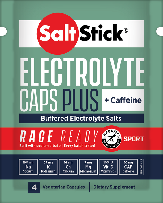 SaltStick Race Ready Electrolyte Caps Plus + Caffeine - Packet 4ct
