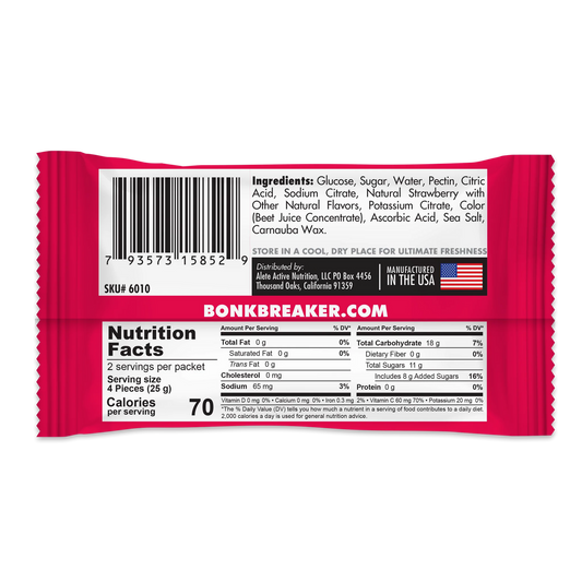 BonkBreaker Energy Chews [Strawberry] - 1 PACK