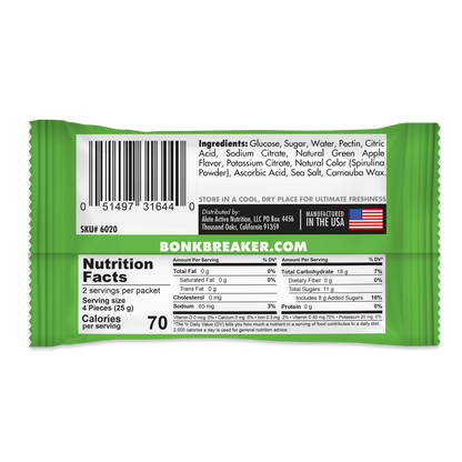 BonkBreaker Energy Chews [Green Apple] - 1 PACK