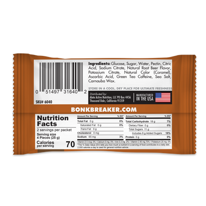BonkBreaker Energy Chews [Root Beer w/ Caffeine] - 1 PACK
