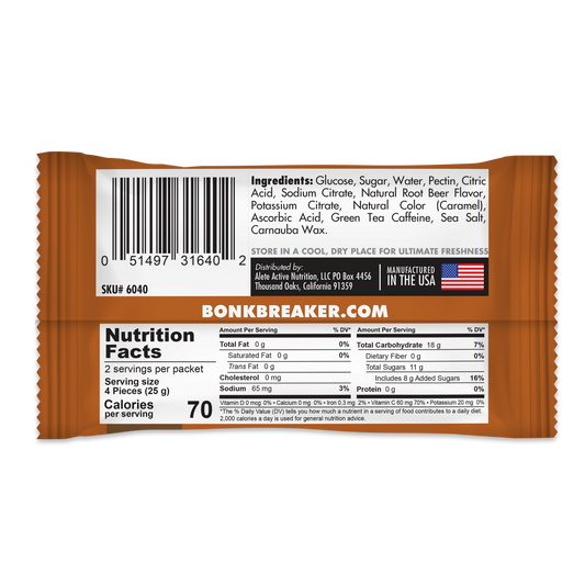 Bonk Breaker Energy Chews - Root Beer w/ Caffeine - 1 pack