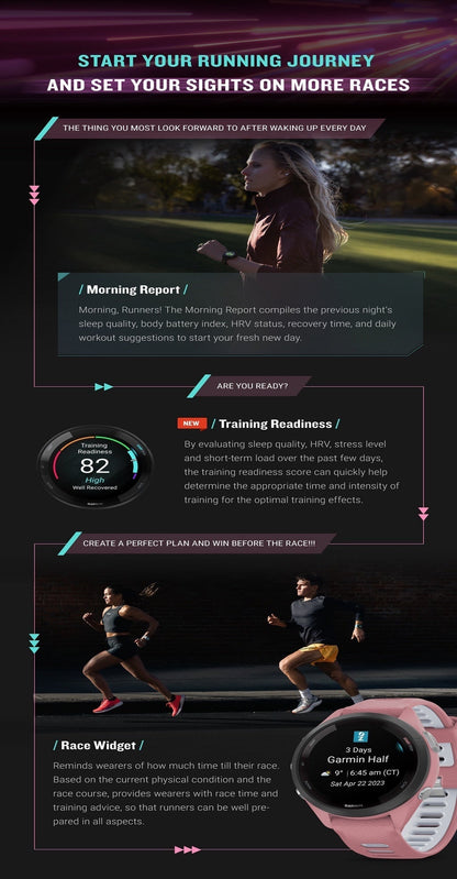 GARMIN Forerunner 265 GPS Running Smartwatch [Up to 13 days of battery life]