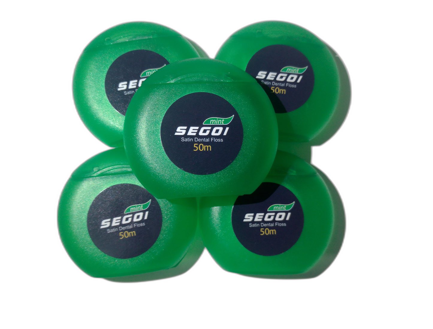 SEGOI Satin Mint Dental Floss  [ 50m x 5pcs ]