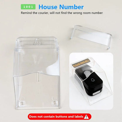 Waterproof Transparent Cover for Wireless Doorbell - WHITE