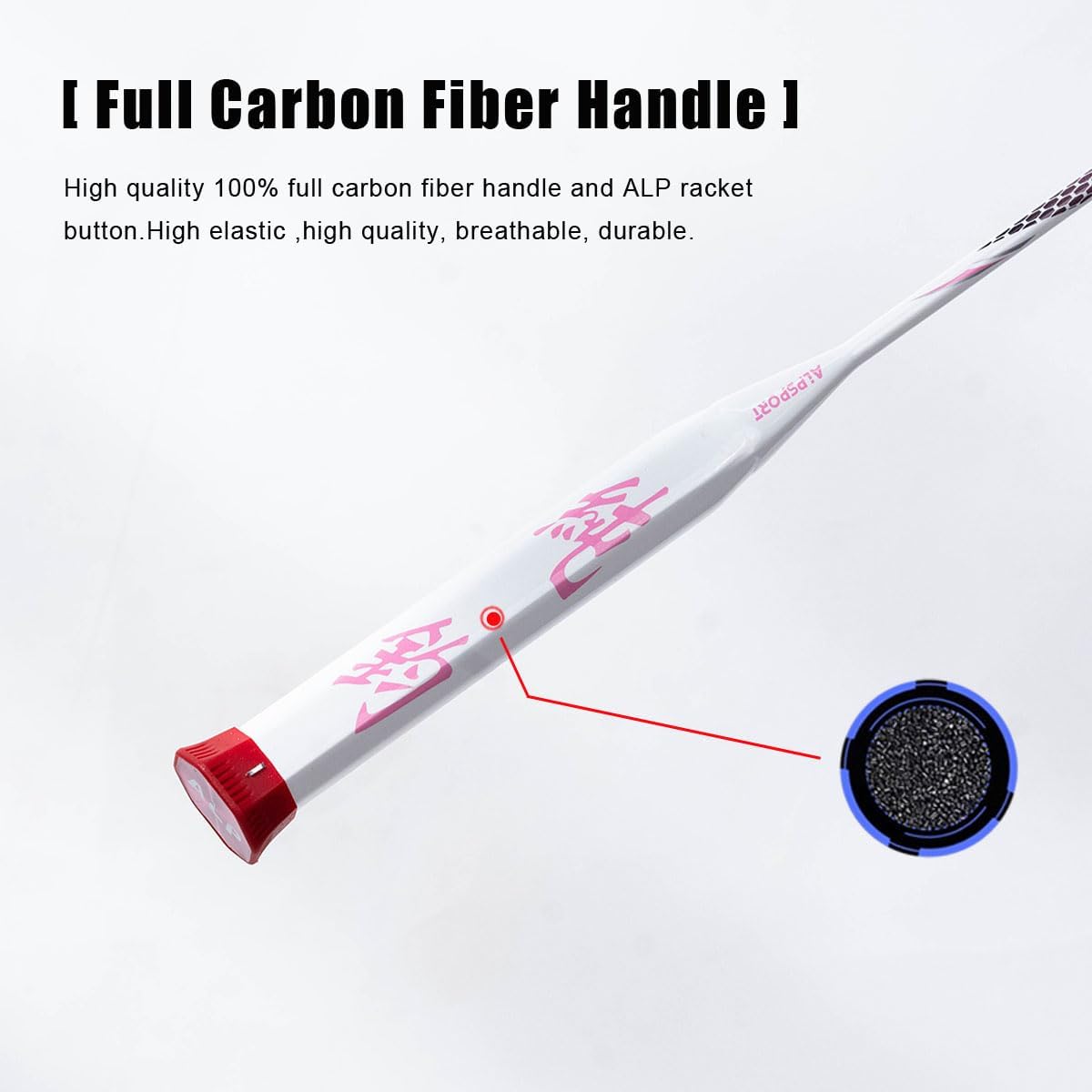 ALPSPORT CY - ALP CY Badminton Racket 8U/G5  [100% Full Carbon Fiber] - 1PC