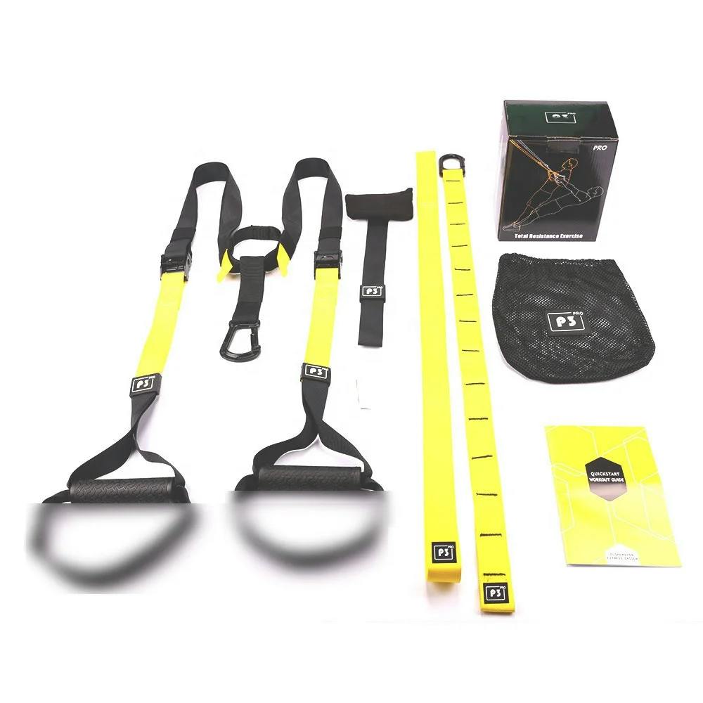 TOPKO Adjustable Suspension Trainer Straps [Resistance Training] - YELLOW & BLACK