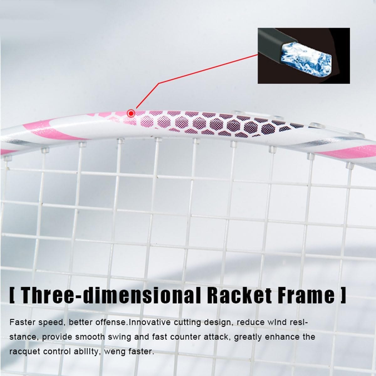 ALPSPORT CY - ALP CY Badminton Racket 8U/G5  [100% Full Carbon Fiber] - 1PC