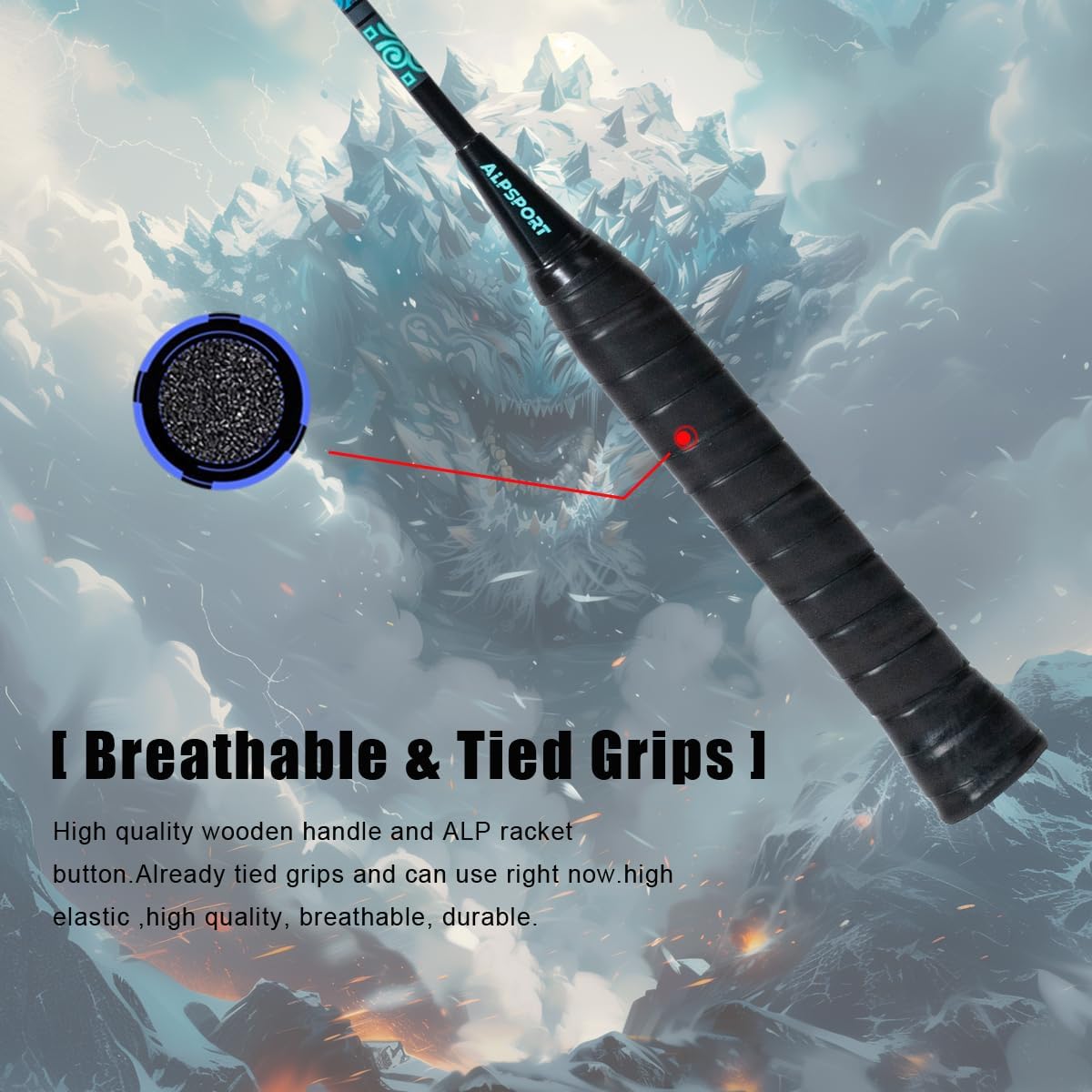 ALPSPORT 6U/G4 XW Badminton Racket [The Tortoise] - 1PC