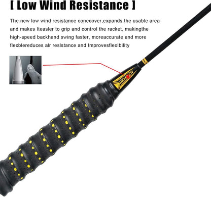 ALPSPORT  ALP ZJ 4U Super Light 28Lbs Professional Badminton Racket [100% Carbon Fiber] - 1PC