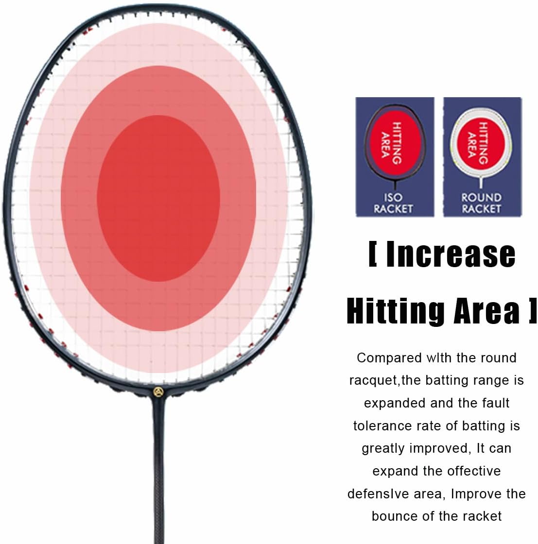 ALPSPORT BLACK XHP - ALP XHP 6U/G4  Badminton Racket With Grips [Full Carbon Fiber]- 1 PC BLACK