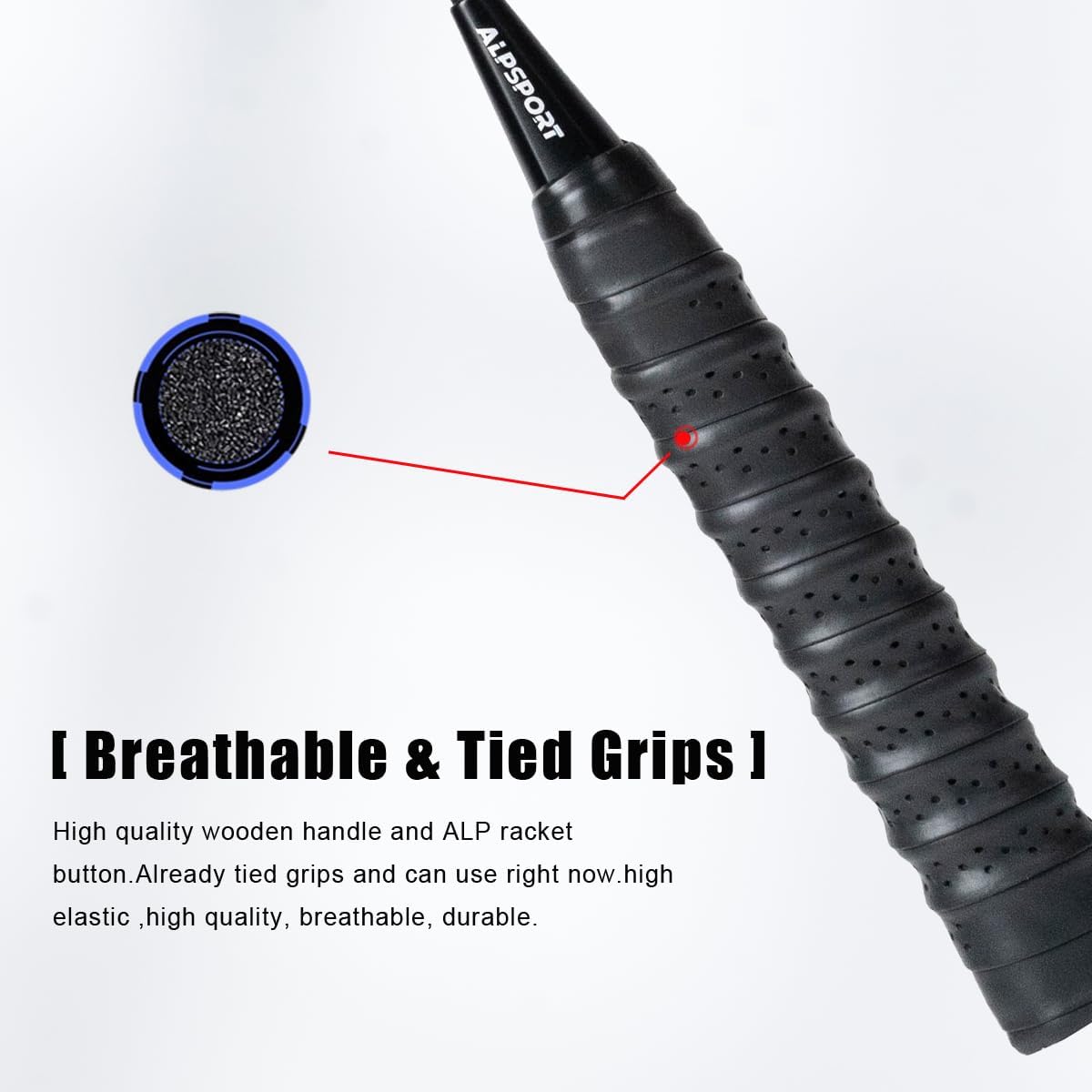 ALPSPORT POWER Carbon Badminton Racket - 1PC