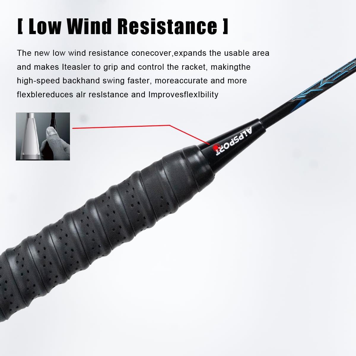 ALPSPORT POWER Carbon Badminton Racket - 1PC