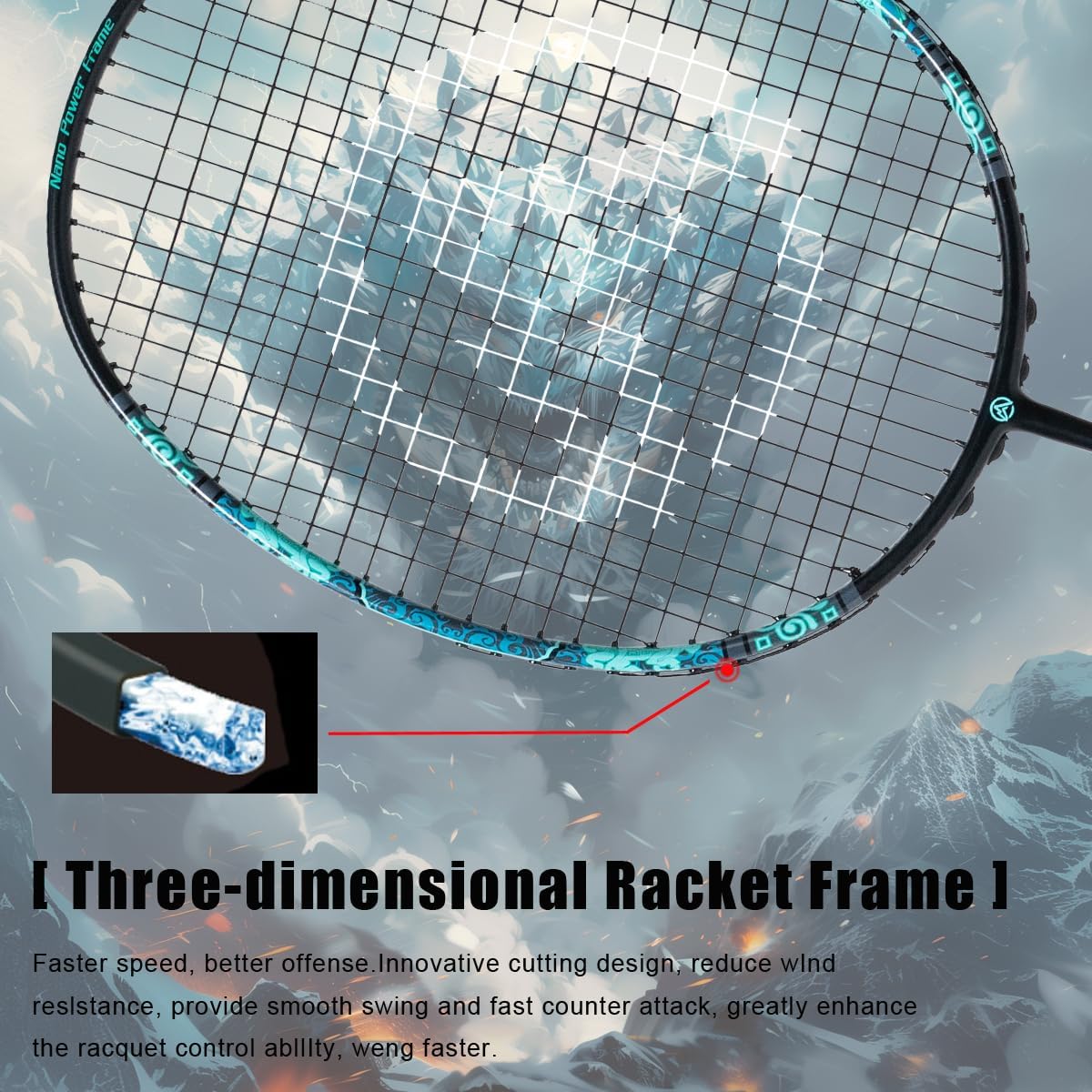 ALPSPORT 6U/G4 XW Badminton Racket [The Tortoise] - 1PC