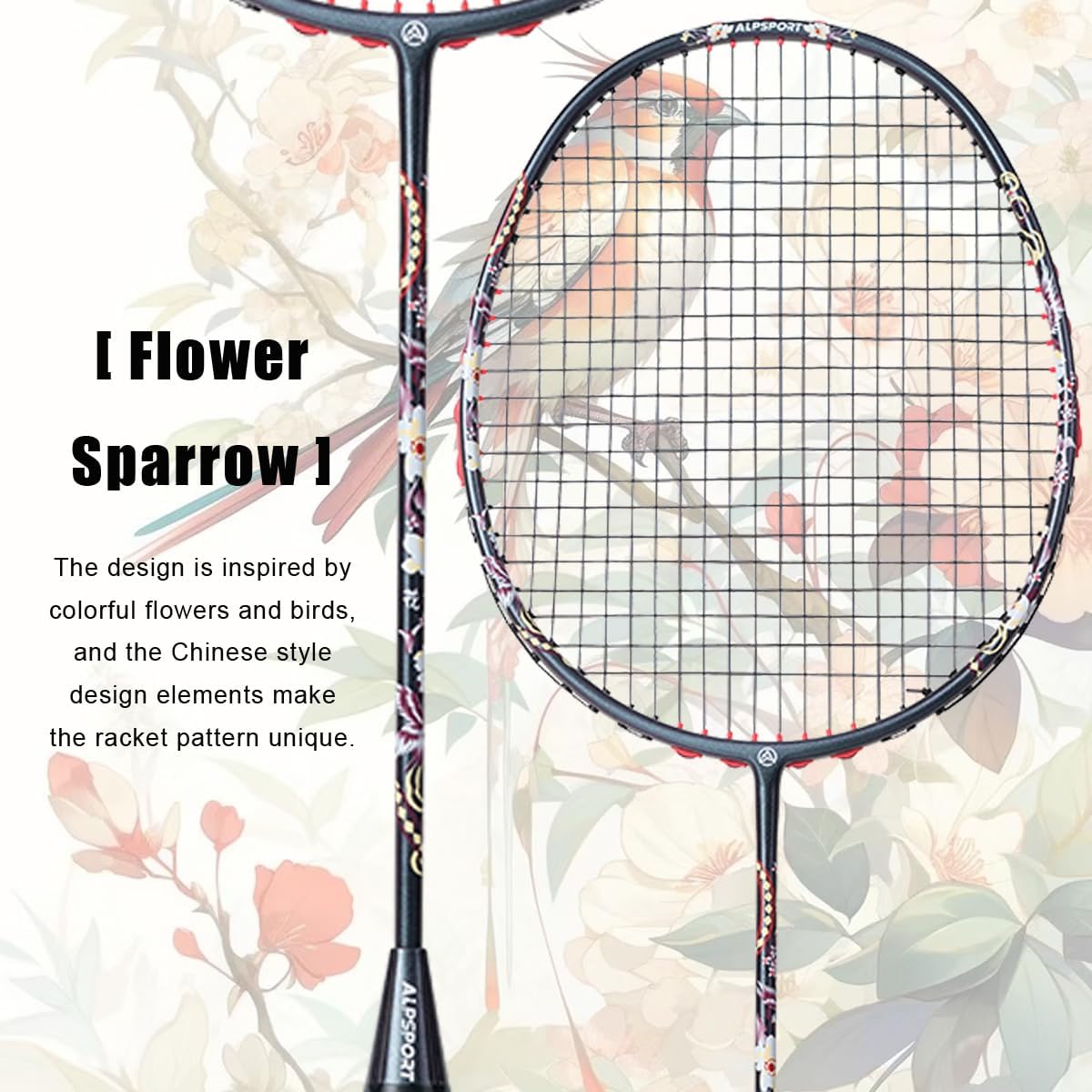 ALPSPORT 6U/G5 HQ Badminton Racket [Full Carbon Fiber] -1PC
