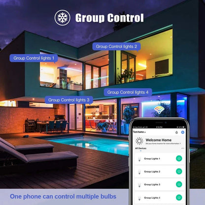 Tuya Zigbee 10W Smart Light Bulb E27 RGB LED Lamp Dimmable Timing with  Smart Life APP Voice Control for Google