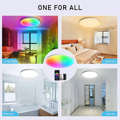 Tuya Wi-fi Smart Ceiling Light LED Bulb RGBCW 24W Dimmable Light Smart Life Works With Alexa Google Home