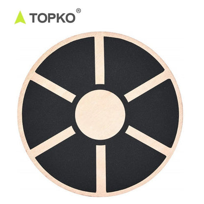 TOPKO Wooden Balance Board - Size：39.5*39.5*8cm [Core Exercise]