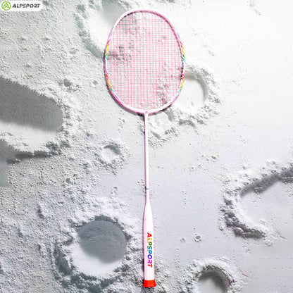 ALPSPORT ALP BBQ2.0 8U Badminton Racket 24-30Lbs [Super Light Titanium Alloy 100% Full Carbon Fiber] - 1PC
