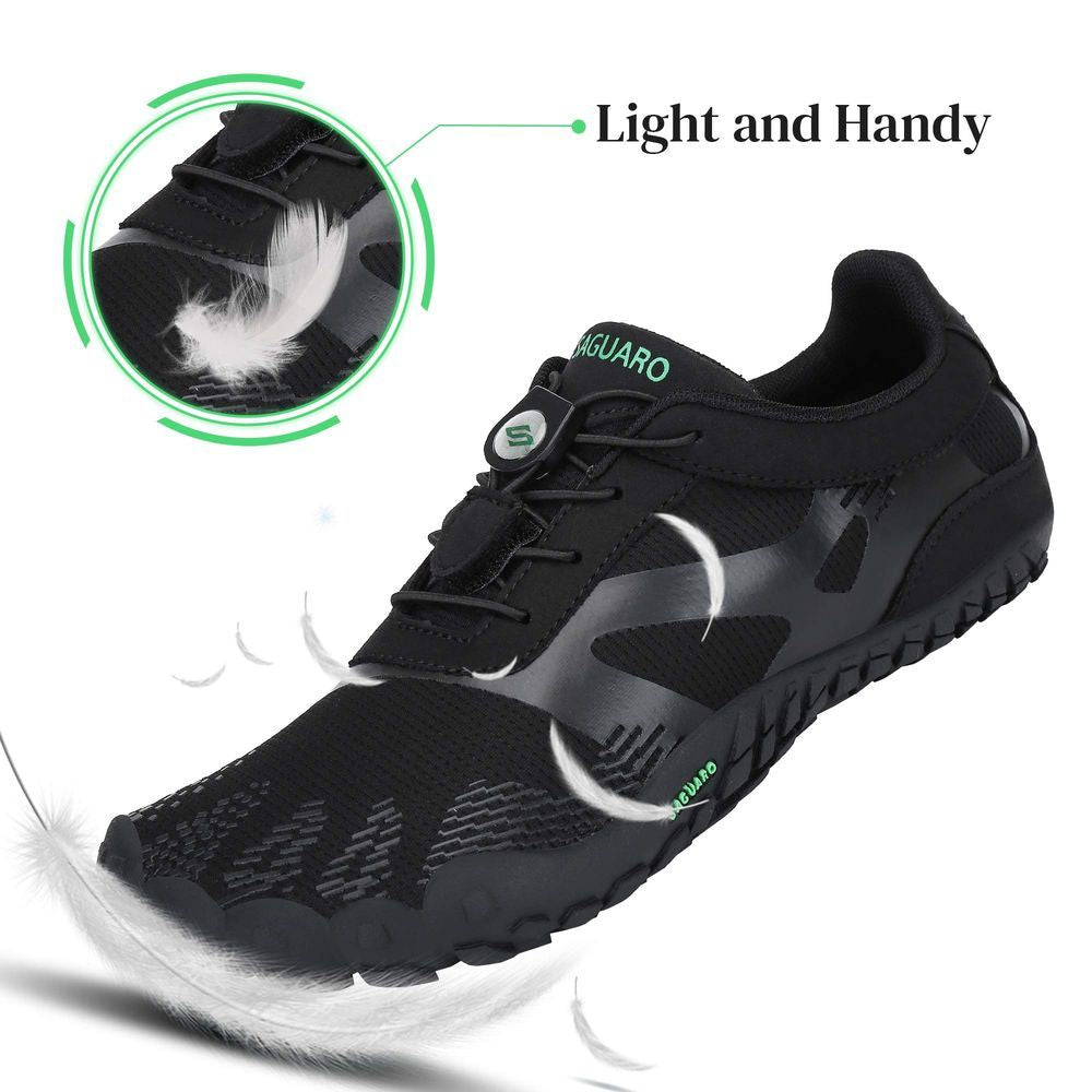 Saguaro Vitality III Breathable Minimalist Running Shoes - BLACK