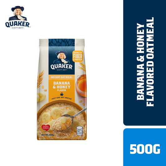 1 CASE - Quaker Banana & Honey Flavored Oats 500g x 24