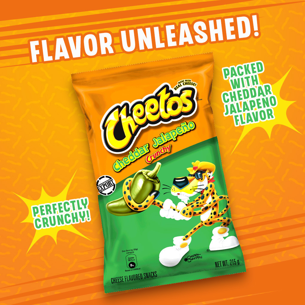 1 CASE Cheetos Crunchy Cheddar Jalapeño Cheese Flavored Snack (215g x 10pcs)