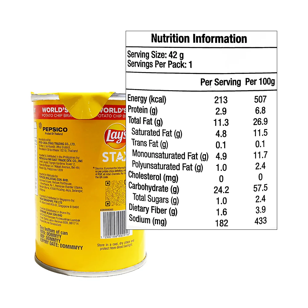 1 CASE Lays STAX Original Potato Chips (42g x 24pcs)