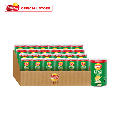 1 CASE Lays STAX Sour Cream & Onion Potato Chips (42g x 24pcs)