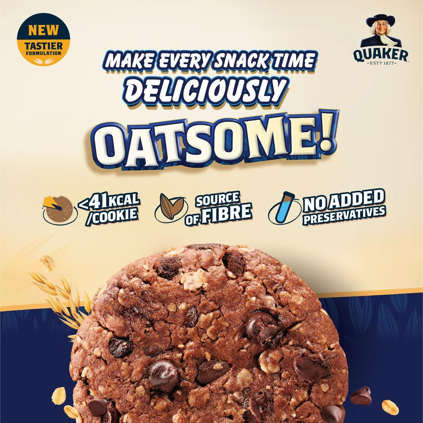 1 CASE Quaker Oat Cookies Chocolate Chips (6s/150g x 50)