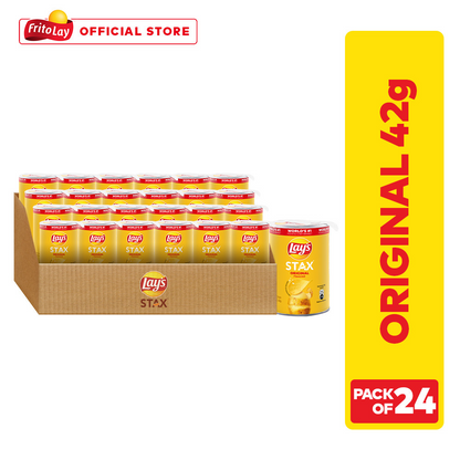 1 CASE Lays STAX Original Potato Chips (42g x 24pcs)