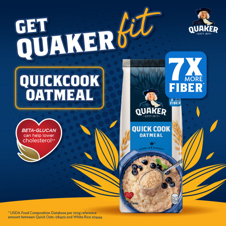 1 CASE - Quaker Quick Cook Oatmeal 800g x 12