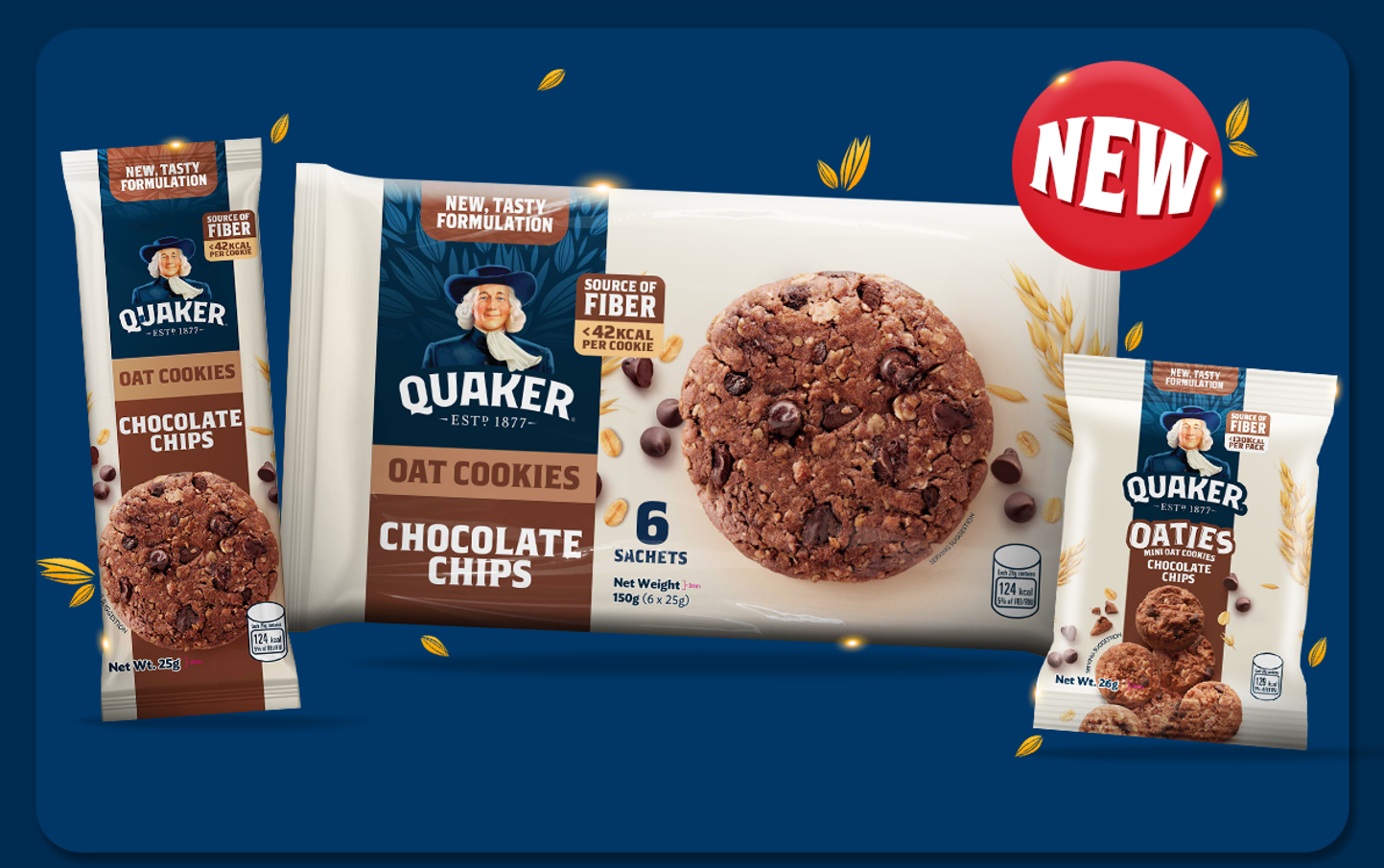 1 CASE Quaker Oaties Mini Oats Cookie Choco Chip (28g x 40pcs)