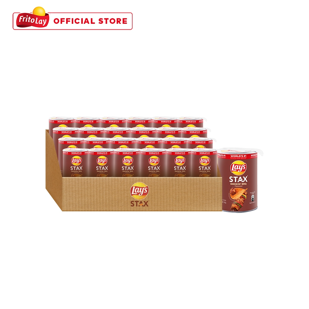 1 CASE Lays STAX Barbecue Potato Chips (42g x 24pcs)