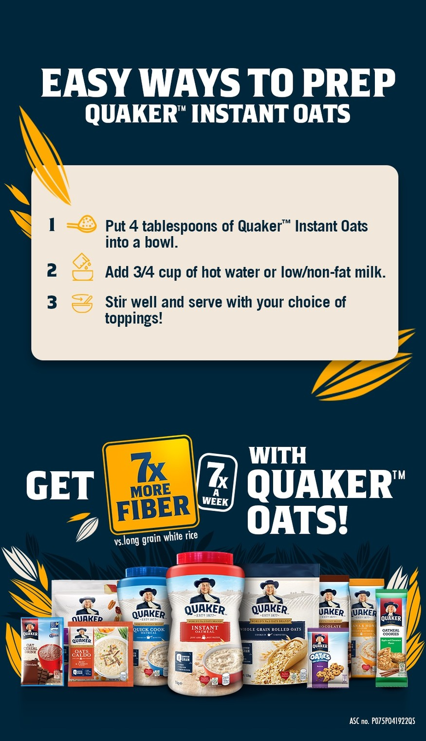 1 CASE - Quaker Banana & Honey Flavored Oats 200g x 18